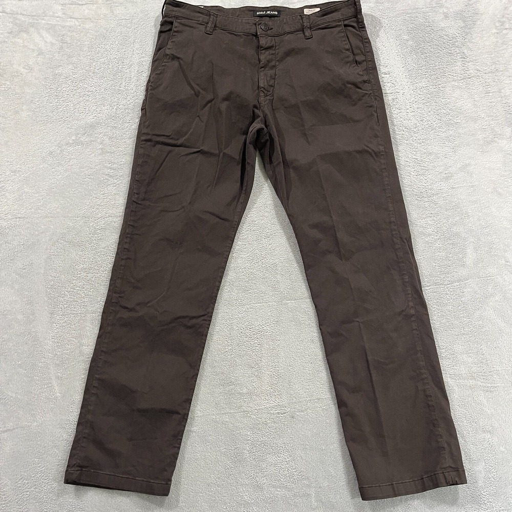 Mavi Jeans Mens 38x34‎ Philip Relaxed Straight Leg Brown Stretch Brown